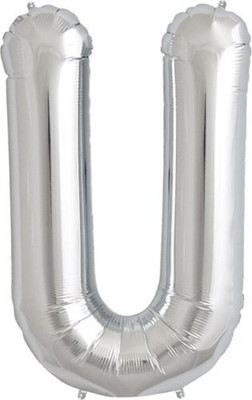 

Balloonistics Solid U Letter Foil Balloon 17" Inch - Silver Balloon(Silver, Pack of 1)