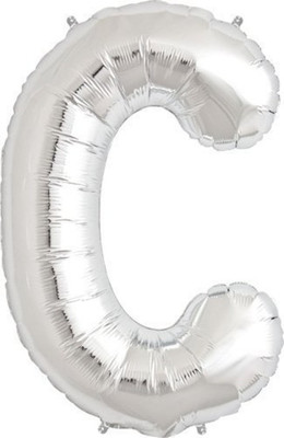 

Balloonistics Solid C Letter Foil Balloon 17" Inch - Silver Balloon(Silver, Pack of 1)