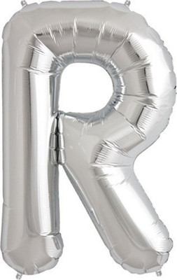 

Balloonistics Solid R Letter Foil Balloon 17" Inch - Silver Balloon(Silver, Pack of 1)