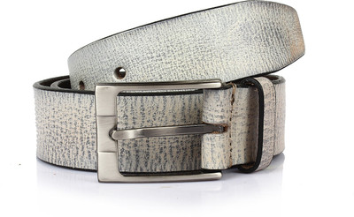 

THE MAKER Men Casual, Evening, Formal, Party Grey Genuine Leather Belt