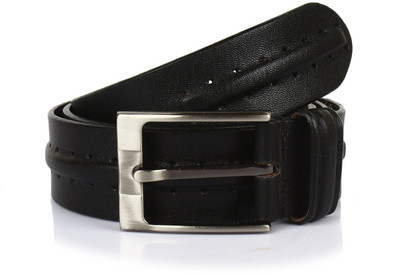 

THE MAKER Men Casual, Evening, Formal, Party Black Genuine Leather Belt