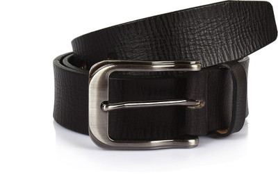

THE MAKER Men Casual, Evening, Formal, Party Black Genuine Leather Belt