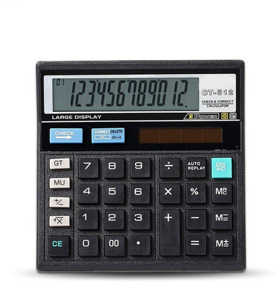 Aristo 512 12 DIGIT MADE IN INDIA Basic Calculator(12 Digit), Black