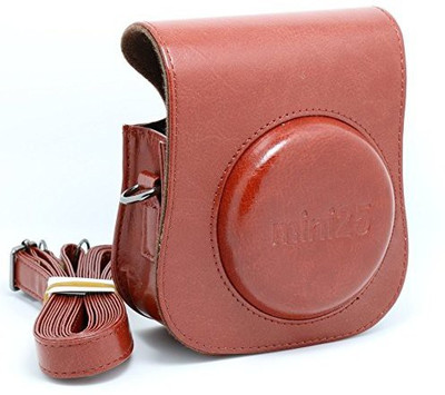 

Caiul Vintage Carry Case With Shoulder Strap For Instax Mini 25 Case Bag Coffee Camera Bag(Coffee)