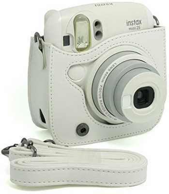 

Caiul PU Leather Instax Mini 25 Case White Camera Bag(White)