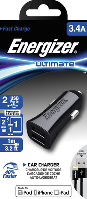 

Energizer 2.1 Amp Turbo Car Charger(Black)