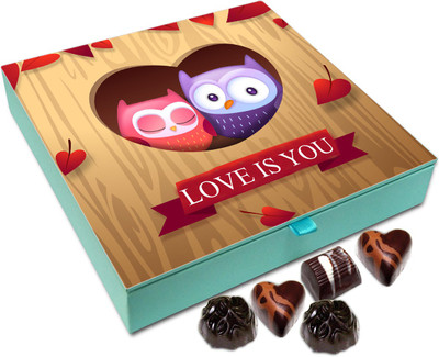 

Chocholik Gift Box - Love Is You Chocolate Box - 9pc Truffles(108 g)