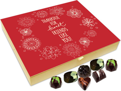 

Chocholik Gift Box - Thankful For Sweets Friends Like You Chocolate Box - 20pc Truffles(240 g)
