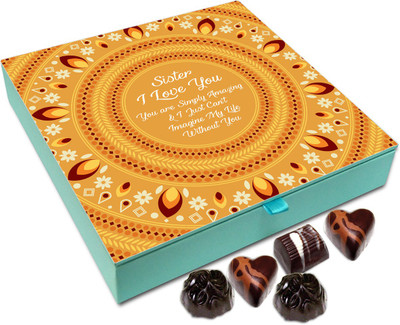 

Chocholik Gift Box - Sister You Are Simply Amazing Chocolate Box - 9pc Truffles(108 g)