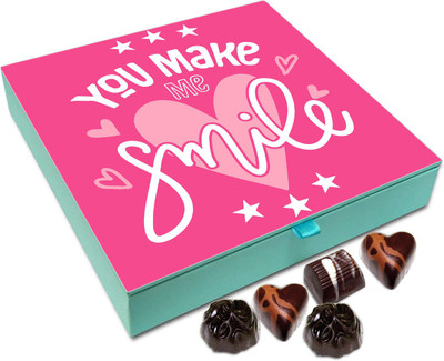 

Chocholik Gift Box - You Make Me Smile Sweetheart Chocolate Box - 9pc Truffles(108 g)