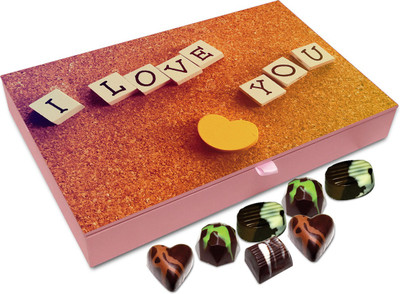 

Chocholik Gift Box - I Love You Too Much Chocolate Box - 12pc Truffles(144 g)