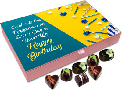 

Chocholik Gift Box - May Your Birthday Be Filled With Celebration And Happiness Chocolate Box - 12pc Truffles(144 g)