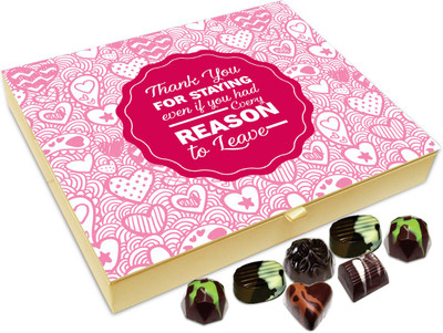 

Chocholik Gift Box - Thank You For Staying When You Had Every Reason To Leave Chocolate Box - 20pc Truffles(240 g)