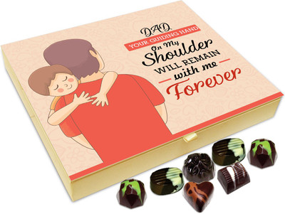 

Chocholik Gift Box - Dad Your Guiding Hand On My Shoulder Will Remain Forever With Me Chocolate Box - 20pc Truffles(240 g)