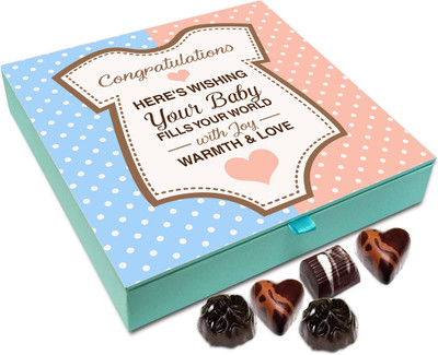 

Chocholik Gift Box - Wishing That Your Baby Fills Your World With Joy Chocolate Box - 9pc Truffles(108 g)