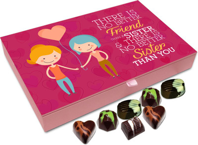 

Chocholik Gift Box - There Is No Better Friend Than A Sister Chocolate Box - 12pc Truffles(144 g)