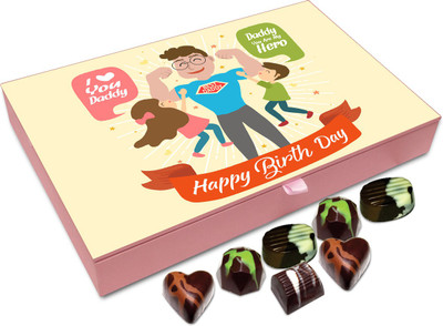 

Chocholik Gift Box - My Dad Is My Hero Chocolate Box - 12pc Truffles(144 g)