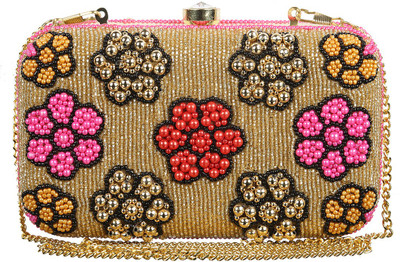 

The Indian Handicraft Store Party Gold Clutch