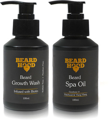 

Beardhood Beard Growth Wash (100ml) & Beard Spa Oil (100ml)(Set of 2)