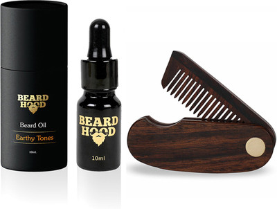 

Beardhood Earthy Tones Beard Oil (10ml) and Wooden Comb(Set of 2)