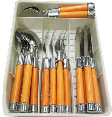 

Blue Birds stylish orange cuttery set for dining table, ideal kitcken commodity cutlery set 16 pieces Stainless Steel Cutlery Set(Pack of 16)