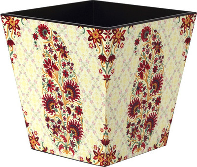 

Reinvention Factory Paisley Dustbin Wood Dustbin(Multicolor)