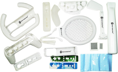 

Ultimate Gaming World ™ Multi Sports Pack Accessories Kit for Wii & Wii �U Console Games (**Suitable for Wii & Wii-U Remotes) Gaming Accessory Kit(White, For Wii)