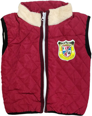 

Icable Sleeveless Solid Baby Boys Jacket, Maroon