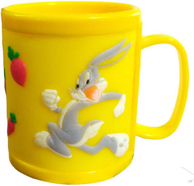 

Riddhi Siddhi 3D Bunny Plastic Mug(200 ml), Yellow