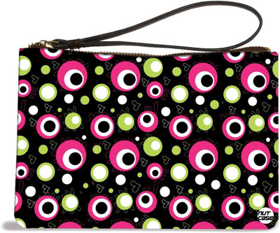 

Nutcaseshop Pink And Black Polka Pouch(Multicolor)