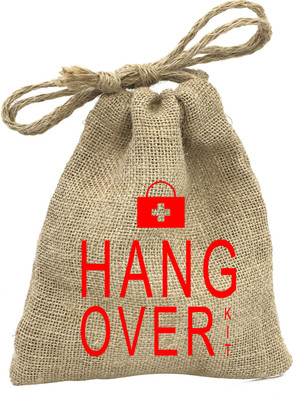

The Crazy Me Hangover Kit Potli(Brown)