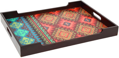 

Reinvention Factory Kilim Medium Tray Bowl Tray Serving Set(Pack of 1)