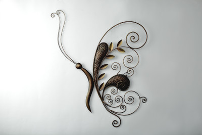 

VedasExports Amosh Butterfly Decorative Showpiece - 80 cm(Iron, Brown)