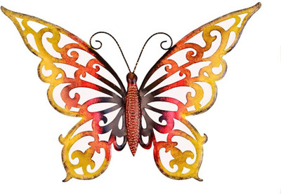 

VedasExports Butterfly Cut Decorative Showpiece - 35 cm(Iron, Multicolor)