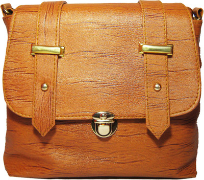

BacBag Girls Casual Tan PU Sling Bag