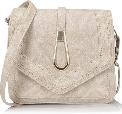

Kleio Women Casual White PU Sling Bag