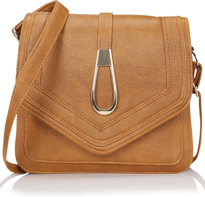 

Kleio Women Casual Tan PU Sling Bag