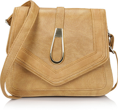 

Kleio Women Casual Beige PU Sling Bag