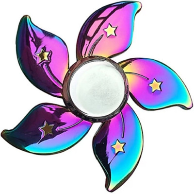 

SANJARY SUPER FAST METAL MADE FLOWER SHAPED RAINBOW SPINNER (MULTI-COLOUR)(Multicolor)