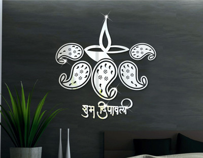 

Naveed Arts  Acrylic wall Sticker Sticker(Pack of 7, Silver mirror