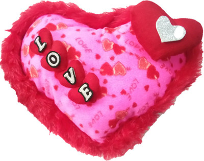 Aparshi Loving heart stuffed cushion soft toy 4DB2 - 35 cm(Multicolor)