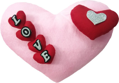 Aparshi Loving heart stuffed cushion soft toy 4DI10 - 75 cm(Multicolor)