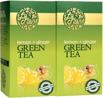 

LaPlant Lemon and Ginger - 50 Bags (Pack of 2) Lemon, Ginger Green Tea(160 g, Box)