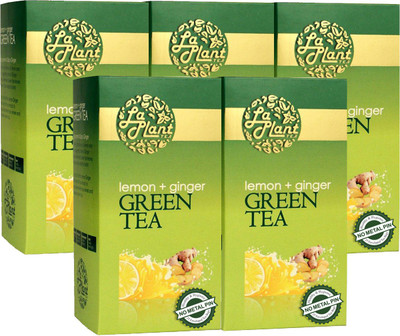 

LaPlant Lemon and Ginger - 125 Bags (Pack of 5) Lemon, Ginger Green Tea(400 g, Box)