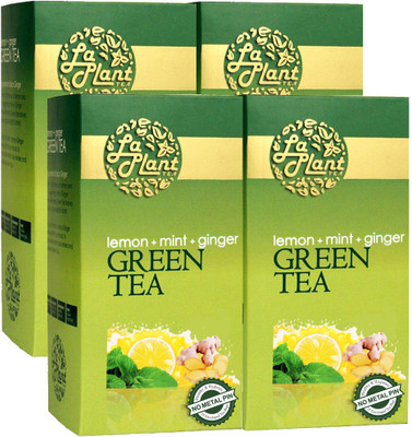 

LaPlant Lemon, Mint & Ginger - 100 Tea Bags Lemon, Mint, Ginger Green Tea(100 Sachets, Box)