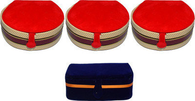 

Aadhya combo of bangle & ring folder pack of 4 Vanity Box(Blue, Red)