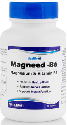 HealthVit Magneed-B6 Magnesium & Vitamin B6 60 Tablets(60 No)