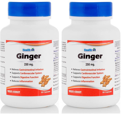 HealthVit Ginger Powder 250 Mg 60 Capsules (Pack Of 2)(60 No) available at flipkart for Rs.199