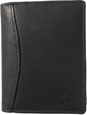 

MAtAF Men Black Genuine Leather Wallet(6 Card Slots)