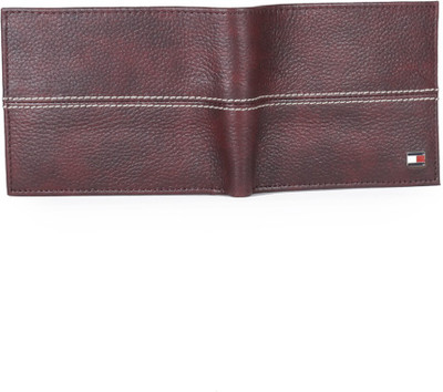 

Tommy Hilfiger Men Multicolor Genuine Leather Wallet(4 Card Slots), Black/navy/red